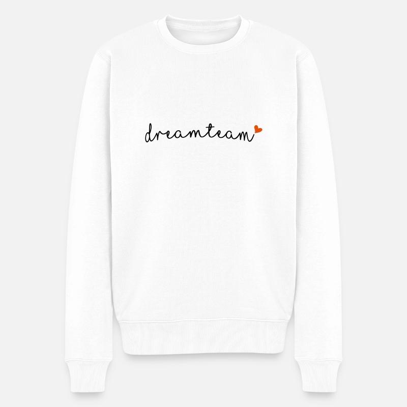 dreamteam - Männer Premium Bio Pullover - Weiß