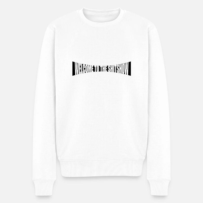 Gebogen Bienvenue Shitshow - Pull Premium bio Homme - blanc