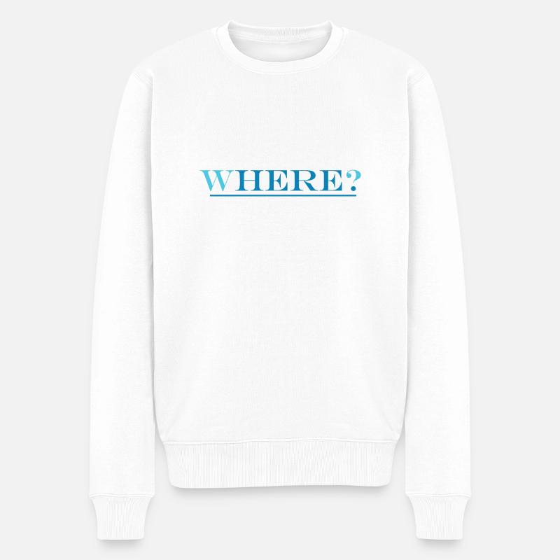 où? - Pull Premium bio Homme - blanc