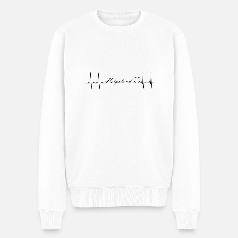 Helgoland - Männer Premium Bio Pullover - Weiß