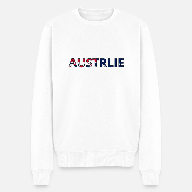 Drapeau Australie - Pull Premium bio Homme - blanc
