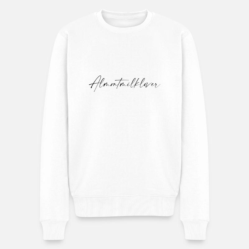 almontmilklover - Männer Premium Bio Pullover - Weiß