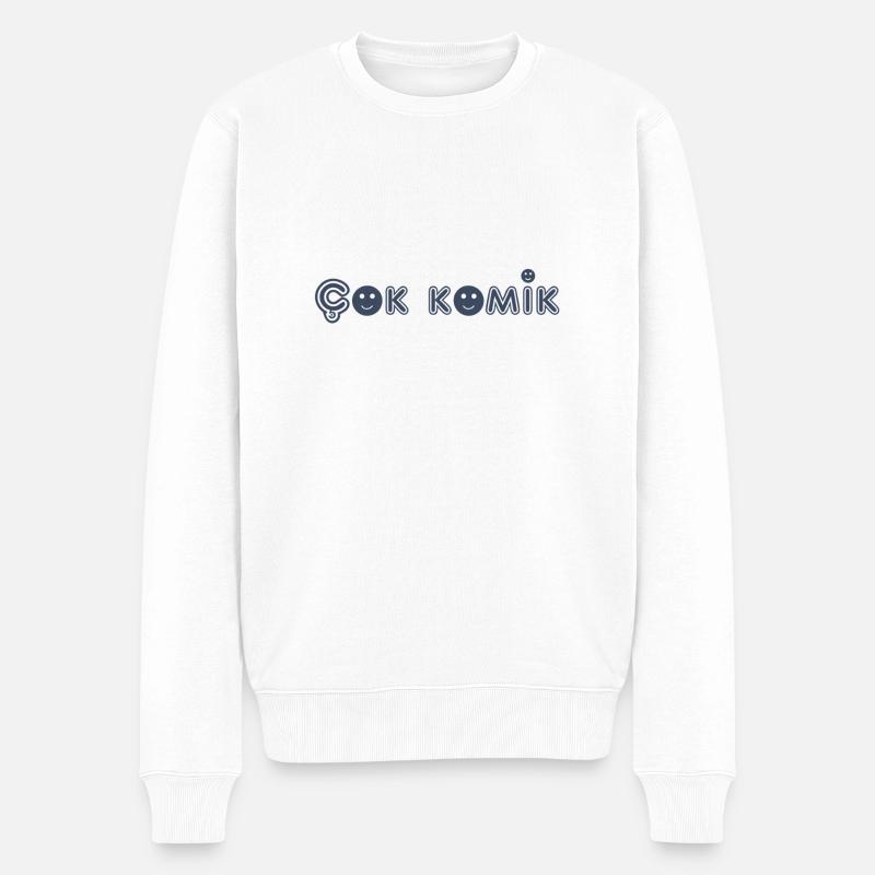 Cok Bande Dessinée Gris - Pull Premium bio Homme - blanc