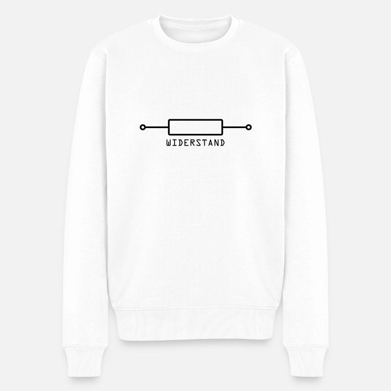Widerstand - Männer Premium Bio Pullover - Weiß