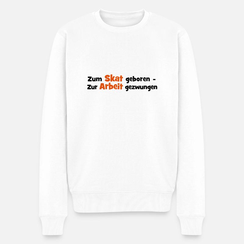 Skat - Männer Premium Bio Pullover - Weiß
