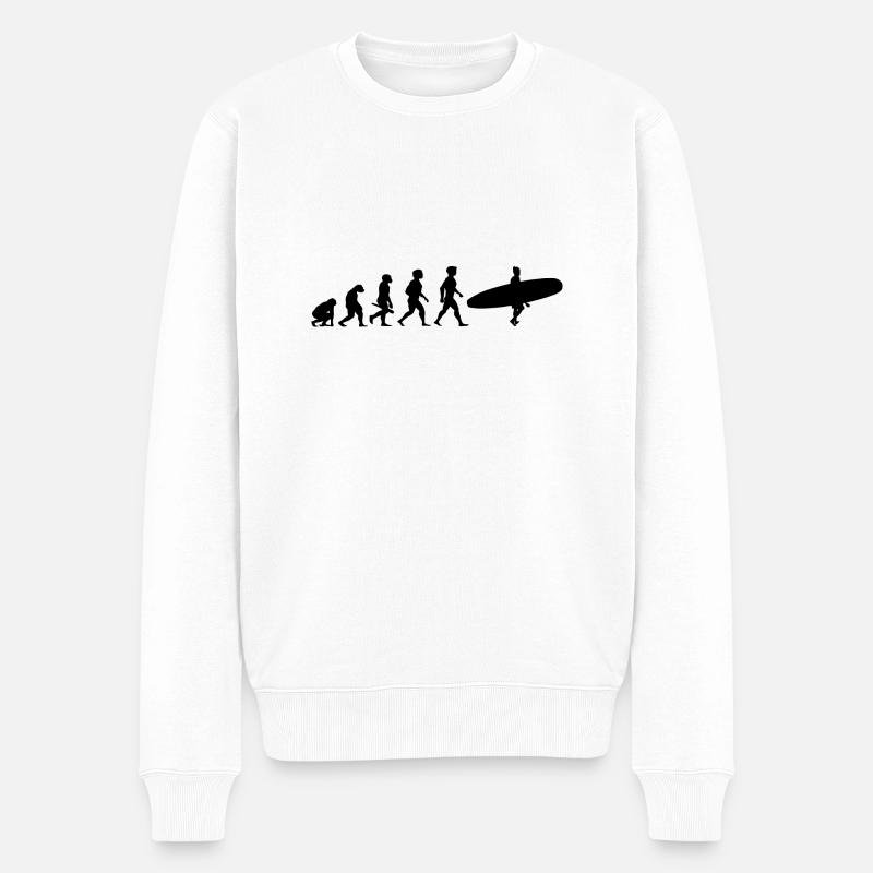 Evolution Surf Surfers surf surf - Pull Premium bio Homme - blanc