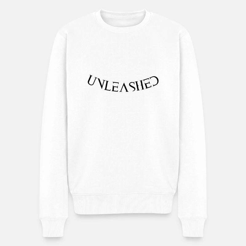 Unleashed Design - Männer Premium Bio Pullover - Weiß
