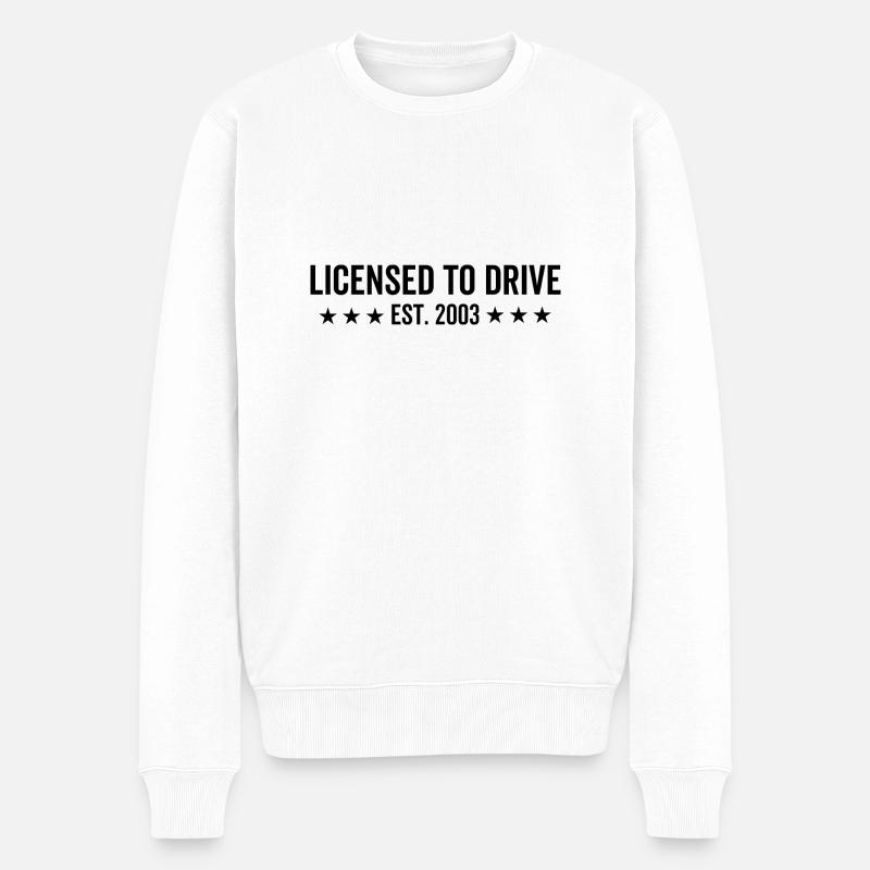 Permis de conduire est. 2003 - Pull Premium bio Homme - blanc