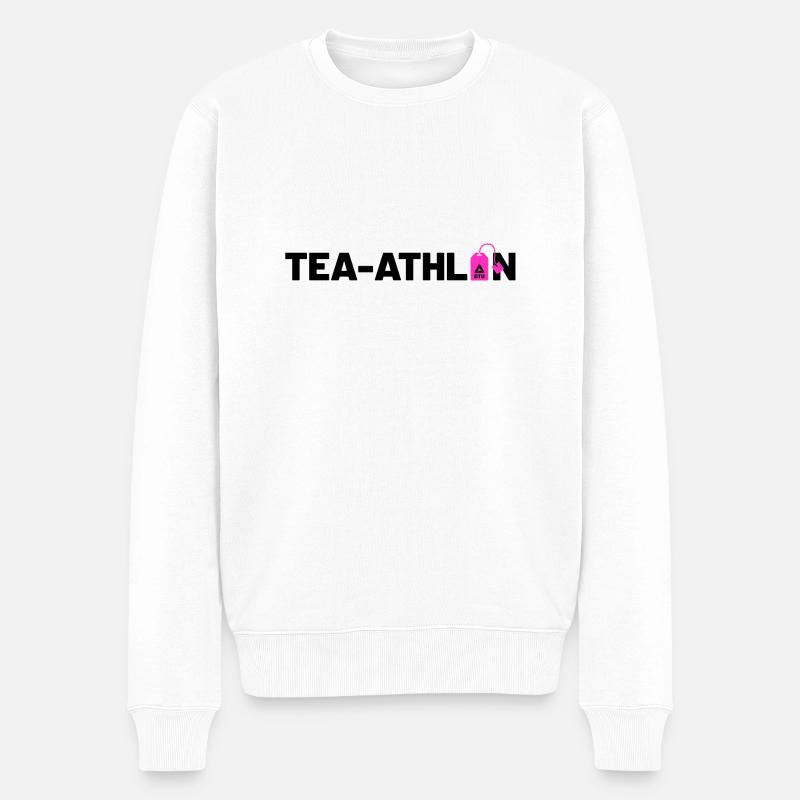 Tea athlon schwarz - Männer Premium Bio Pullover - Weiß