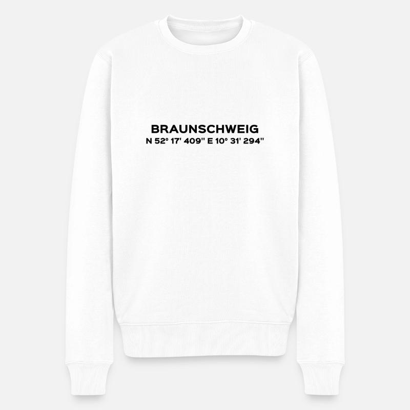 Braunschweig - Männer Premium Bio Pullover - Weiß