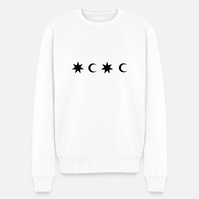 elemente - Männer Premium Bio Pullover - Weiß