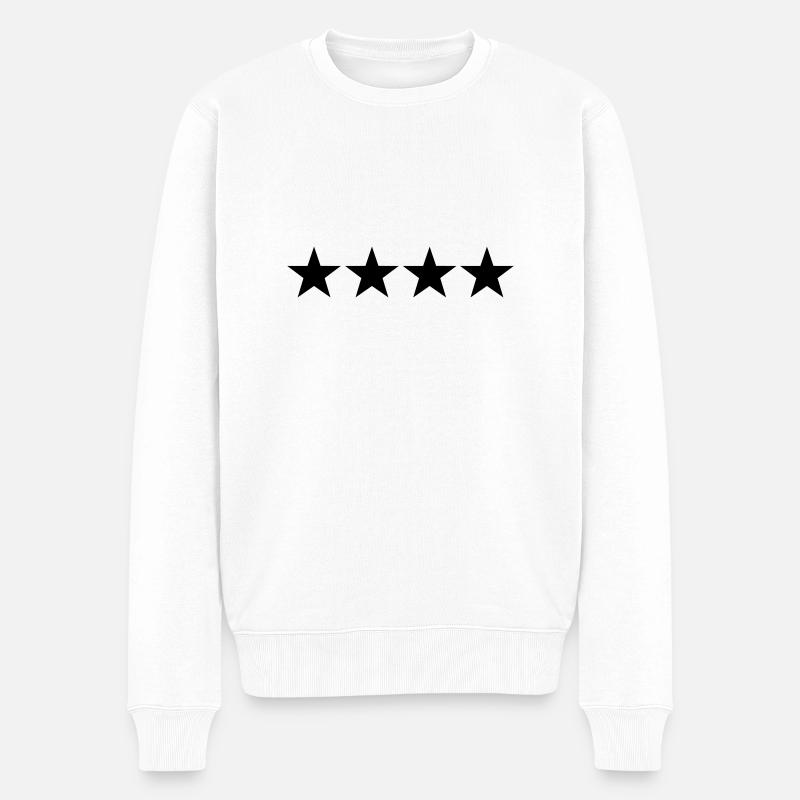 4-Sterne-Allgemeine - Männer Premium Bio Pullover - Weiß