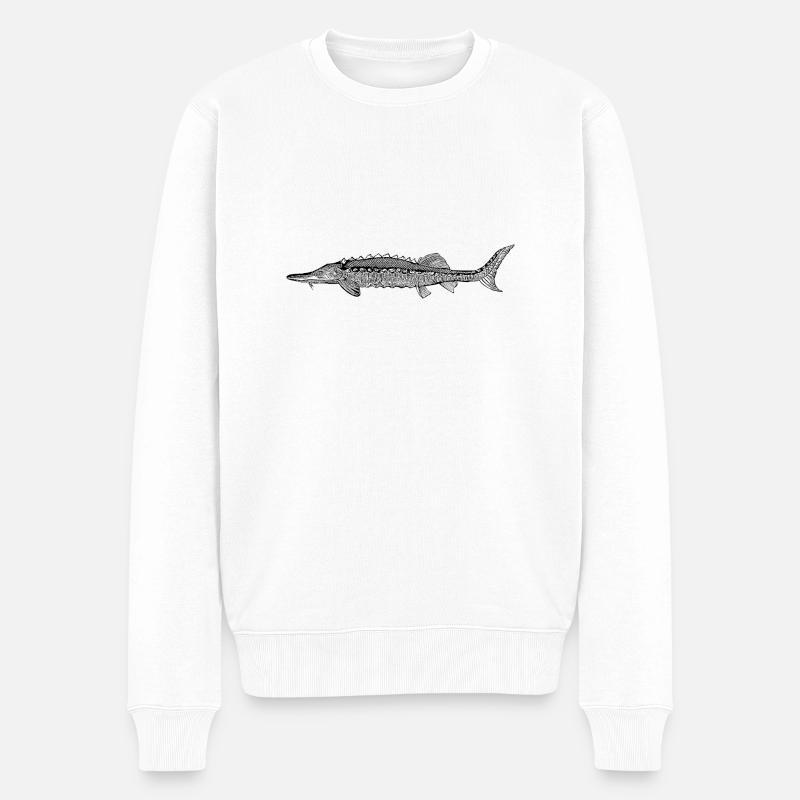 Stör - Männer Premium Bio Pullover - Weiß