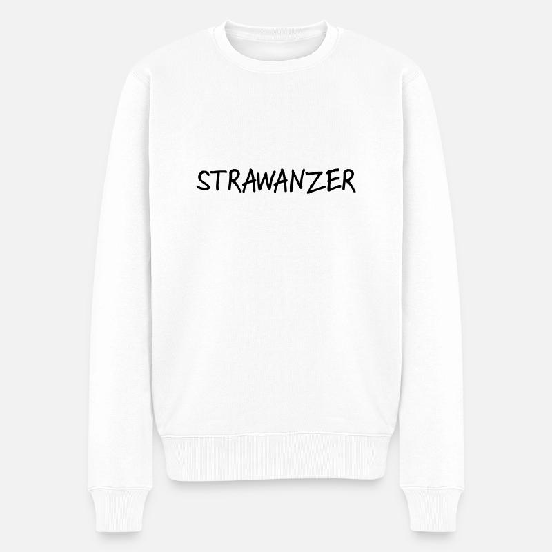 Strawanzer – Wienerisch - Männer Premium Bio Pullover - Weiß