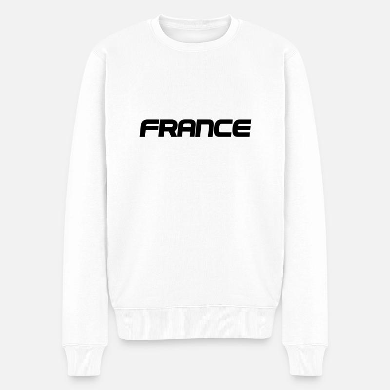 frankreich4 - Männer Premium Bio Pullover - Weiß