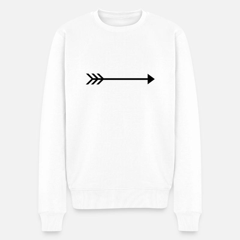 arrow_f1 - Männer Premium Bio Pullover - Weiß