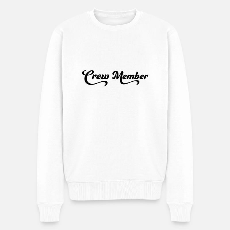 Crew Member - Männer Premium Bio Pullover - Weiß