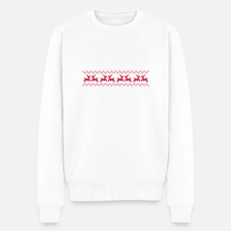 noel renne - Männer Premium Bio Pullover - Weiß