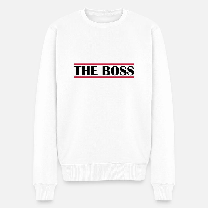 Logo Le Patron - Pull Premium bio Homme - blanc