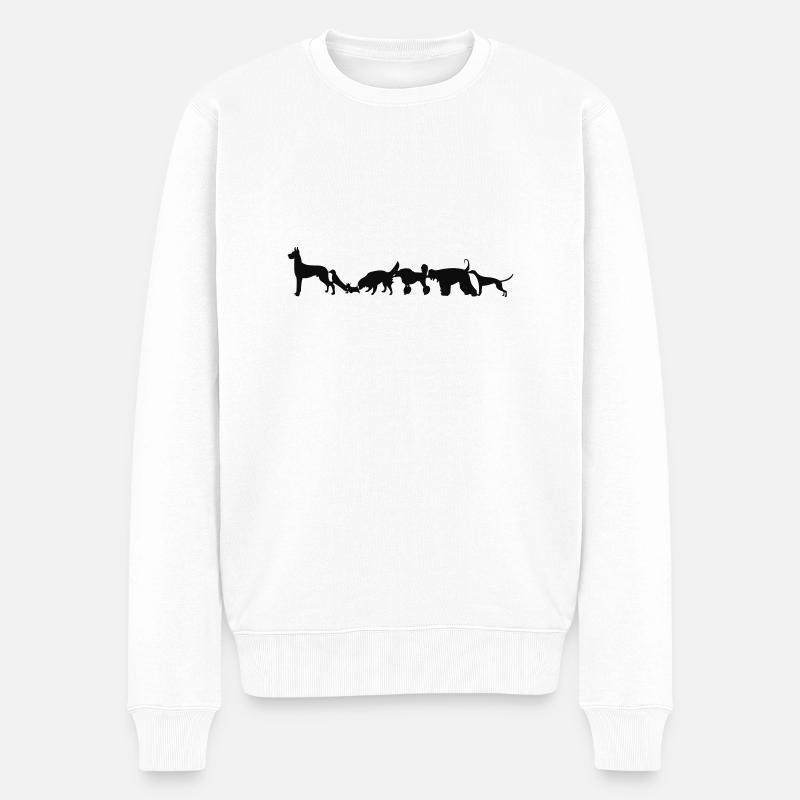 DOGS - Männer Premium Bio Pullover - Weiß