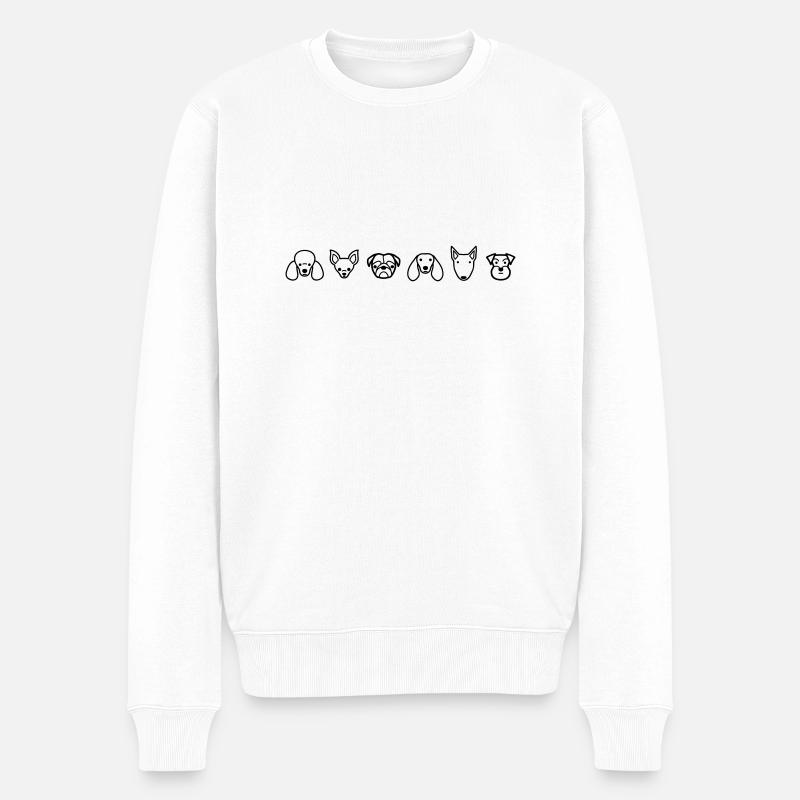 Dogs - Männer Premium Bio Pullover - Weiß