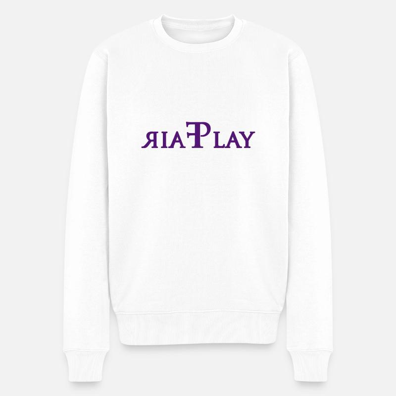 logo FP rose - Pull Premium bio Homme - blanc