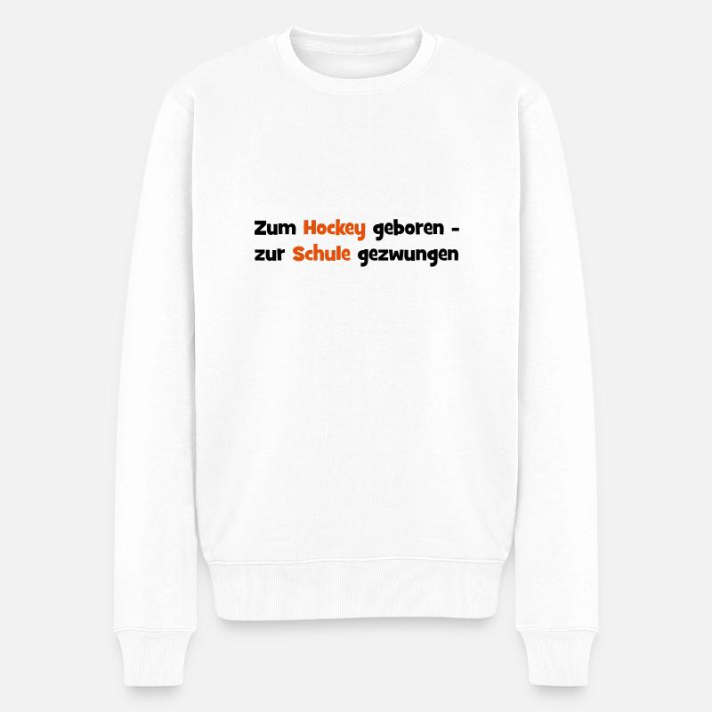 Hockey - Männer Premium Bio Pullover - Weiß