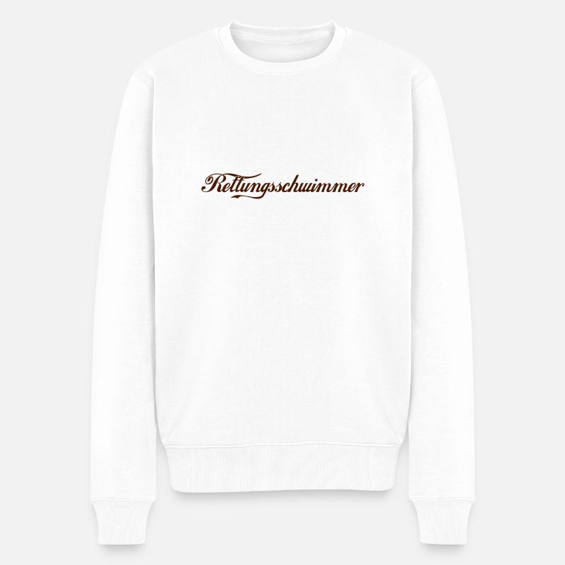 Rettungsschwimmer - Männer Premium Bio Pullover - Weiß