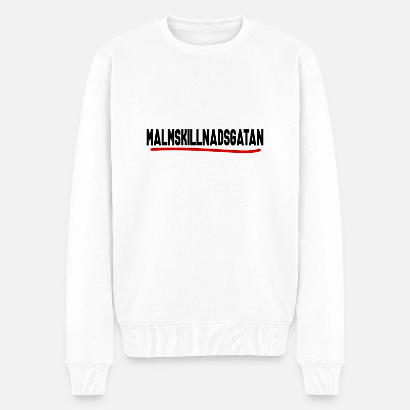 Malmskillnadsgatan - - Männer Premium Bio Pullover - Weiß