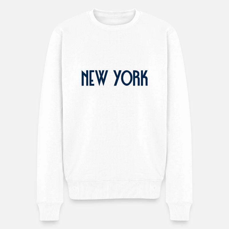 New York - Pull Premium bio Homme - blanc