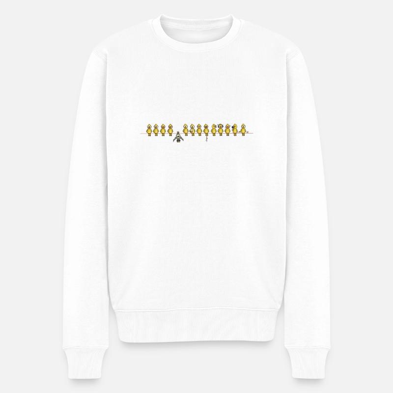 Oiseaux chauves-souris - Pull Premium bio Homme - blanc