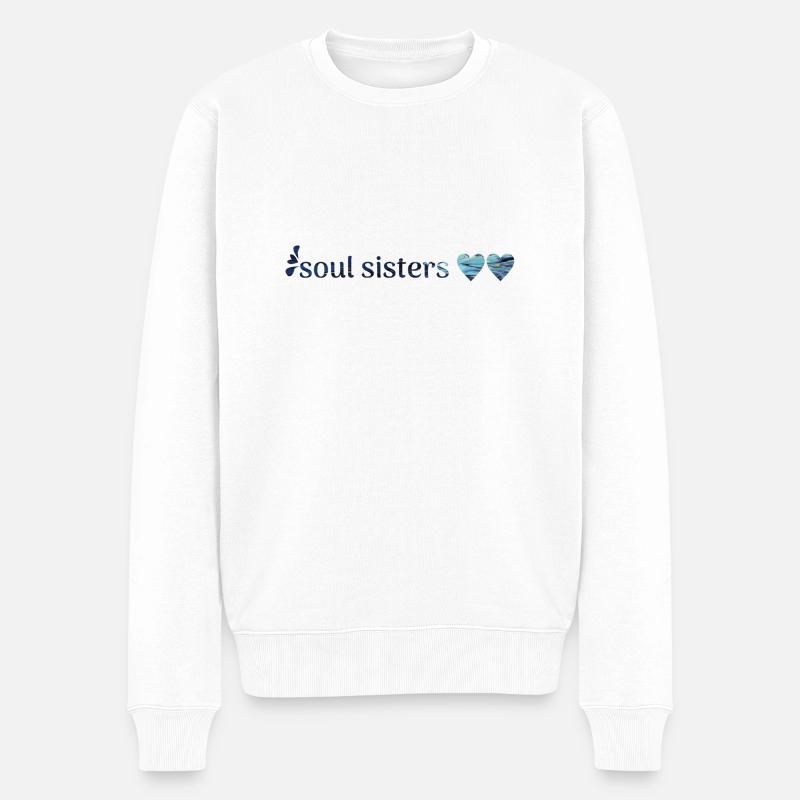 Freunde - Männer Premium Bio Pullover - Weiß