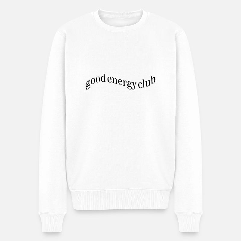 Club der guten Energie - Männer Premium Bio Pullover - Weiß