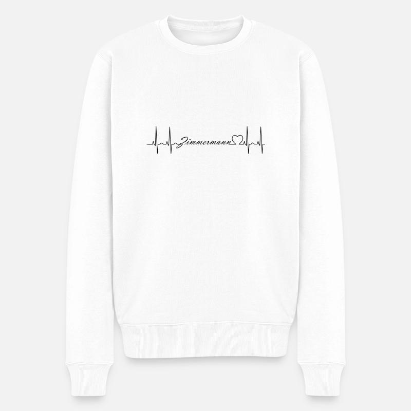 Zimmermann - Männer Premium Bio Pullover - Weiß