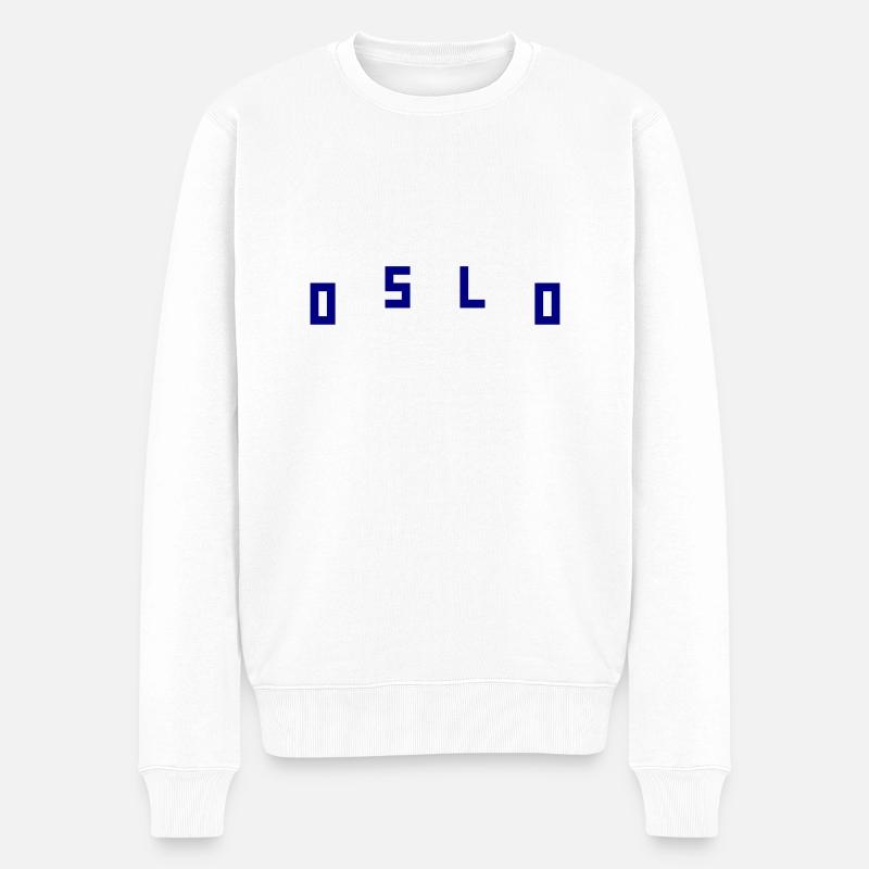Oslo - Männer Premium Bio Pullover - Weiß