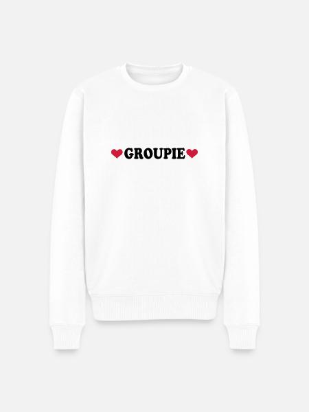 Groupie - Band - Männer Premium Bio Pullover - Weiß