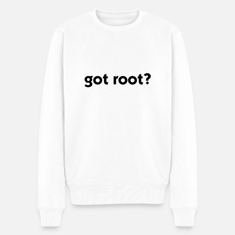 Got Root? - Männer Premium Bio Pullover - Weiß