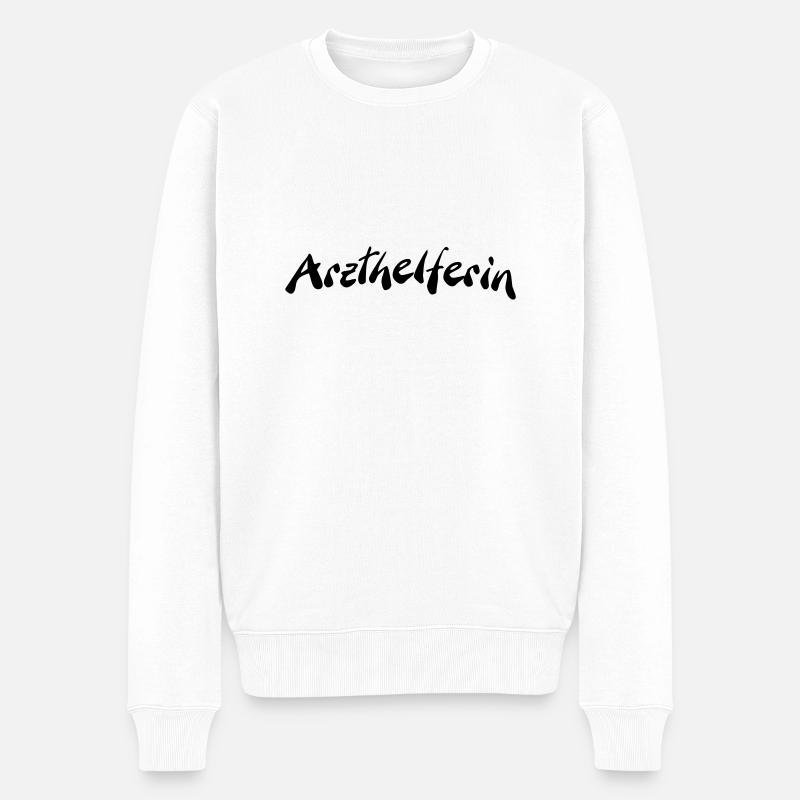 Arzthelferin - Männer Premium Bio Pullover - Weiß