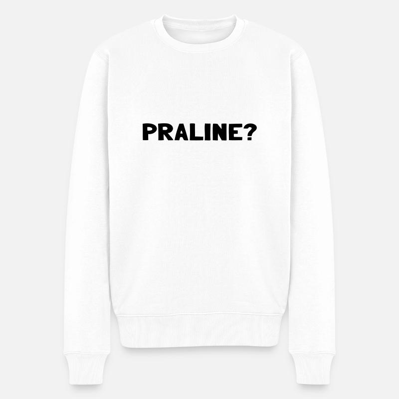 Praline? - Männer Premium Bio Pullover - Weiß