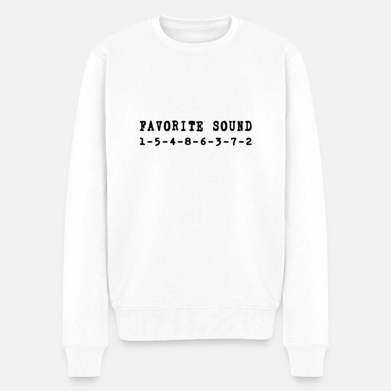 V8 Favorite Sound - Auto Geschenk Idee Shirt schw - Männer Premium Bio Pullover - Weiß