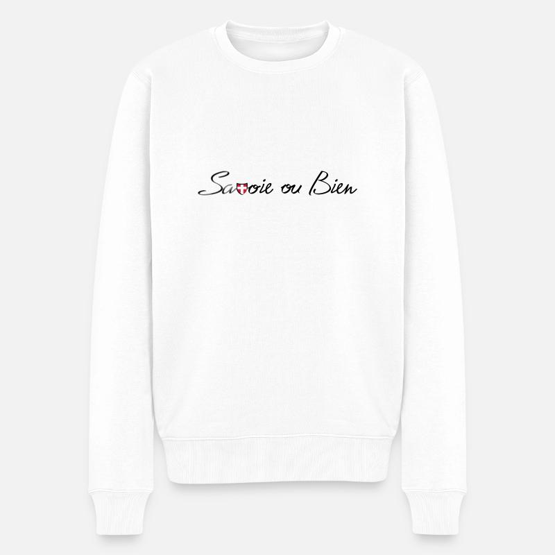 savoie ou bien - Pull Premium bio Homme - blanc