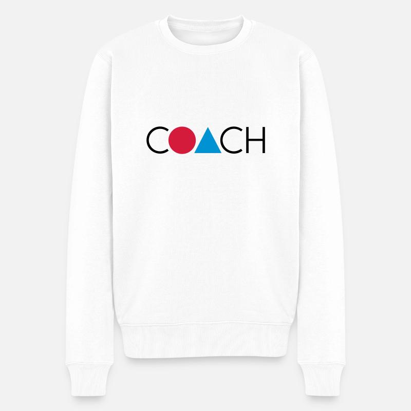 GEO COACH - Männer Premium Bio Pullover - Weiß