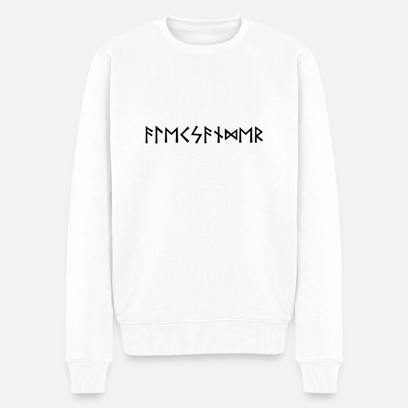 Nom - Alexander - dans Runen - Pull Premium bio Homme - blanc