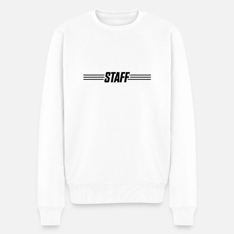 staff strich - Pull Premium bio Homme - blanc
