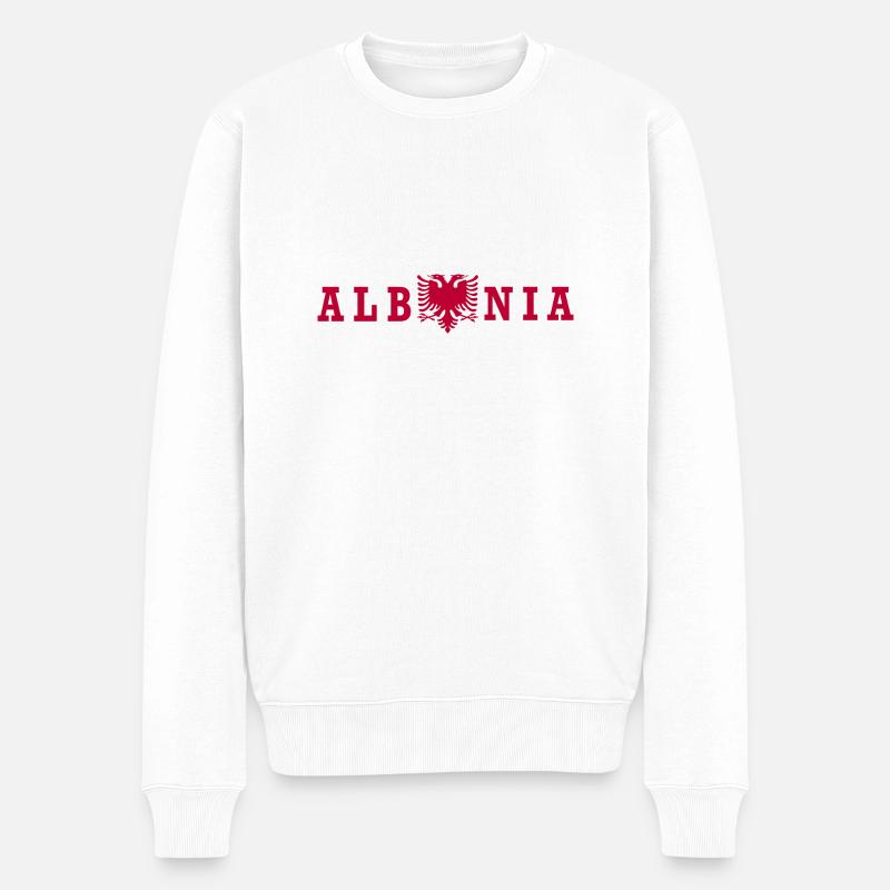 Albanie Albanais - Pull Premium bio Homme - blanc