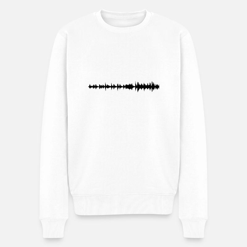 Waveform - Männer Premium Bio Pullover - Weiß