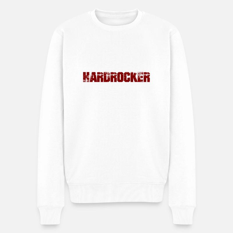 Hardrocker - Männer Premium Bio Pullover - Weiß