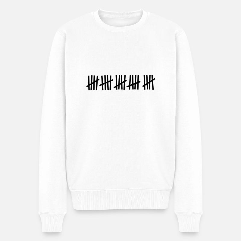 Tally 25 coups - Pull Premium bio Homme - blanc
