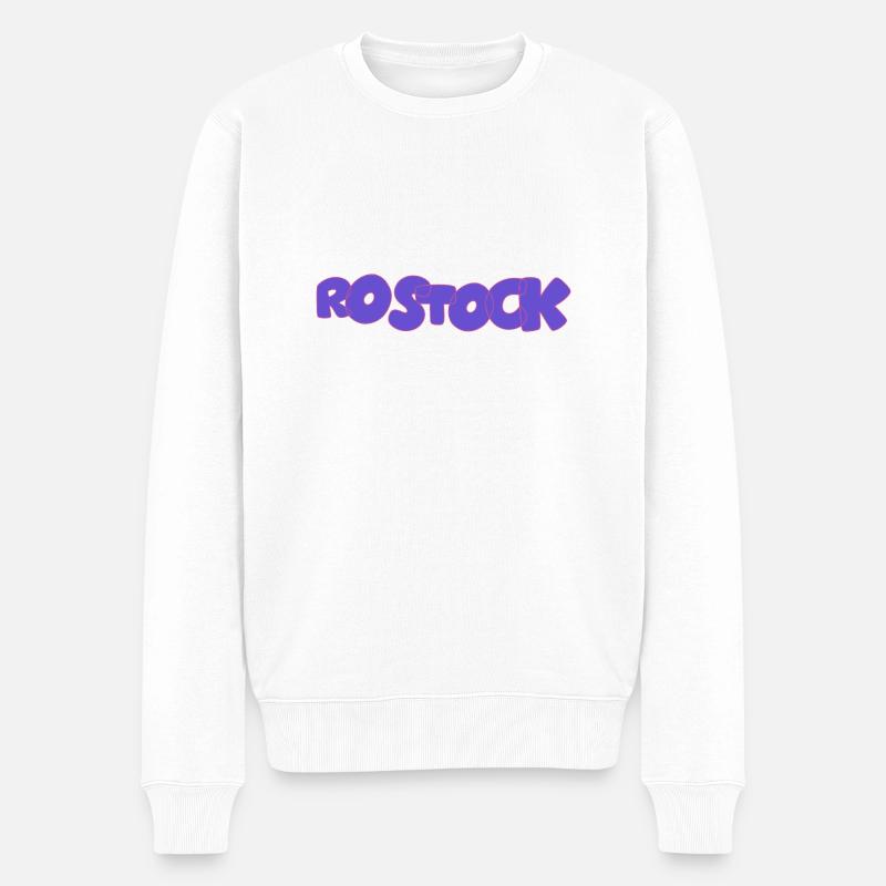 Rostock - Männer Premium Bio Pullover - Weiß