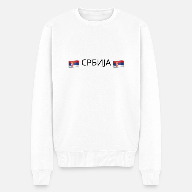 Србија - Männer Premium Bio Pullover - Weiß